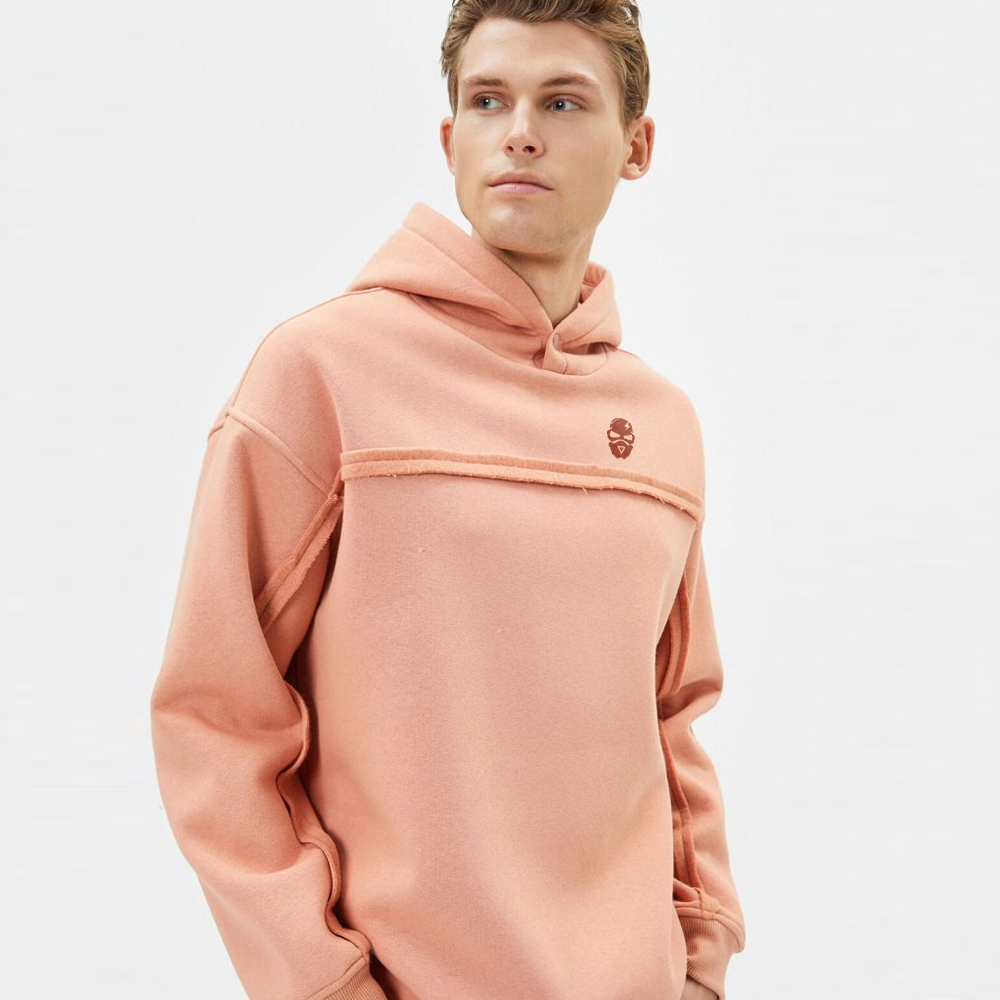 Oversize Hooded Sweatshirt With Stitching Detail Long Sleeve - Image 3